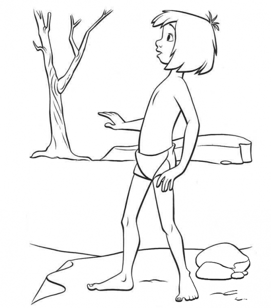 Mowgli  coloring page image