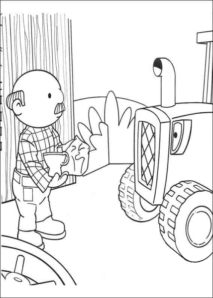 Mr Beasley Asks To  Help Travis coloring page image