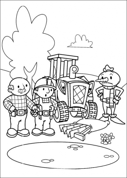 Mr. Beasley, Bob, Travis And Spud  coloring page image