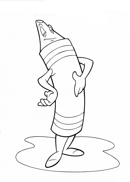 Mr Crayon  coloring page image