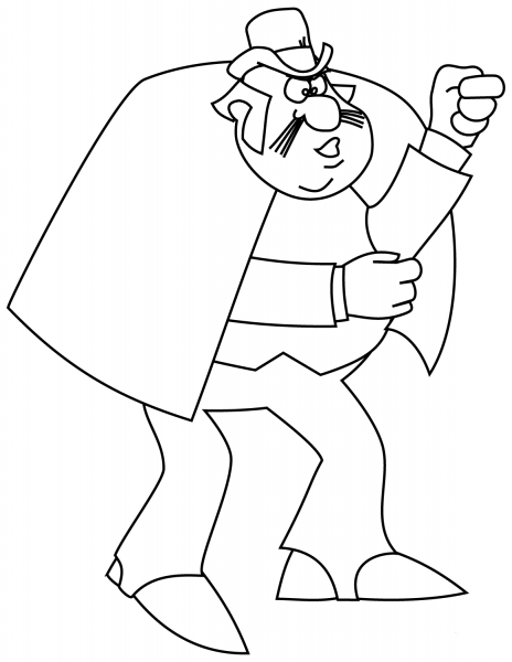 Mr  Fix coloring page image