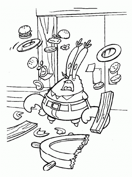 Mr. Krabs coloring page image