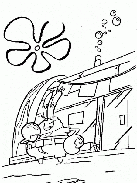 Mr Krabs coloring page image