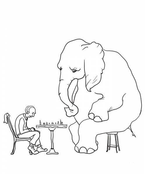 Mr Mcgee and the Elephant coloring page image