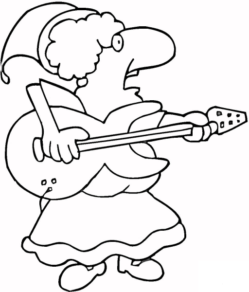 Mrs Christmas Lady  coloring page image