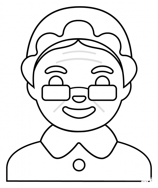 Mrs Claus Emoji coloring page image