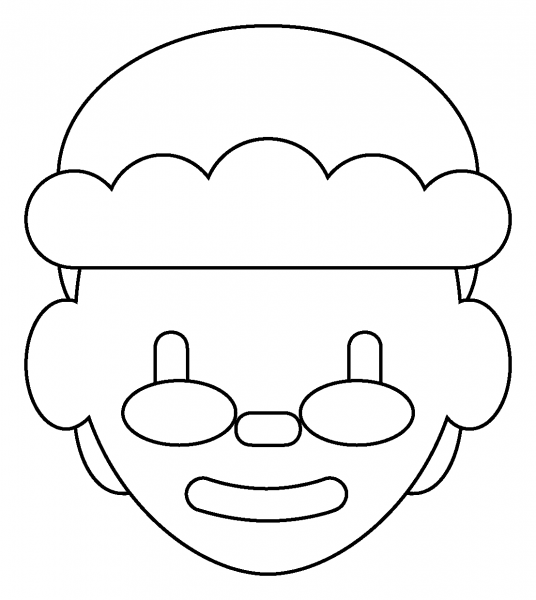 Mrs Claus Emoji coloring page image