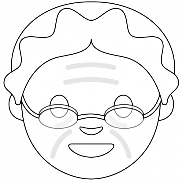 Mrs Claus Emoji coloring page image