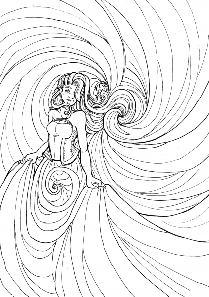 Ms Whirlwind coloring page image