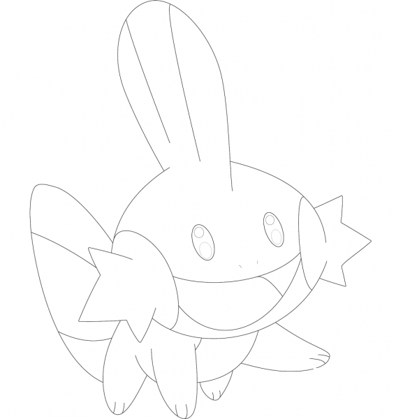 Mudkip coloring page image