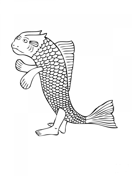 Mudskipper Walking Fish coloring page image