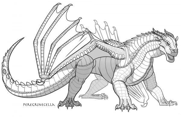 Mudwing Dragon coloring page image