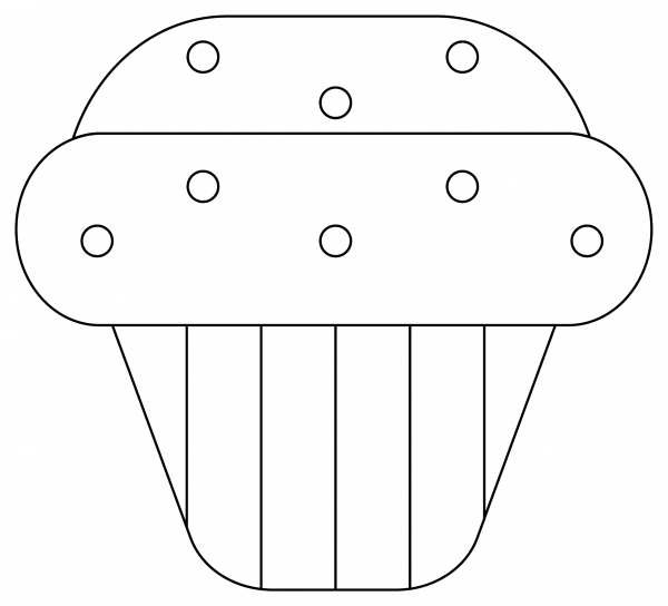 Muffin coloring page image