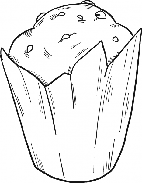Muffin coloring page image