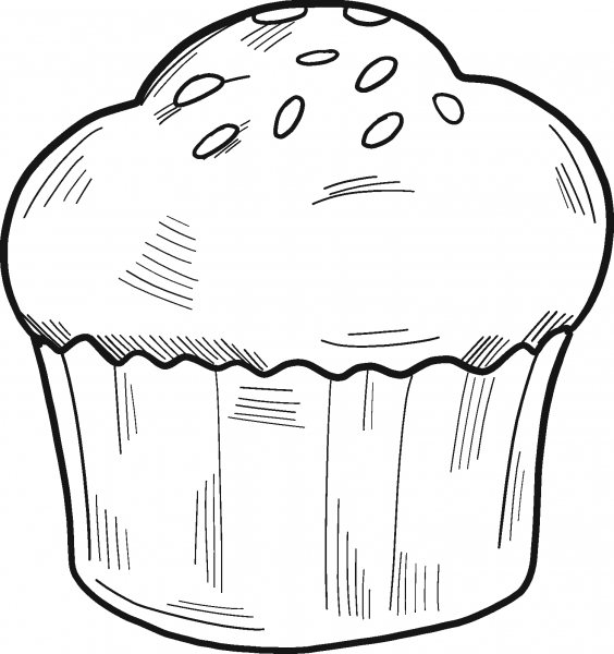 Muffin coloring page image