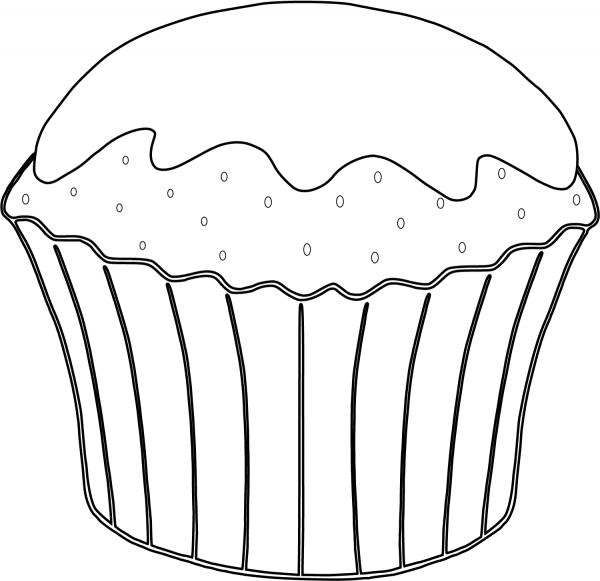 Muffin coloring page image