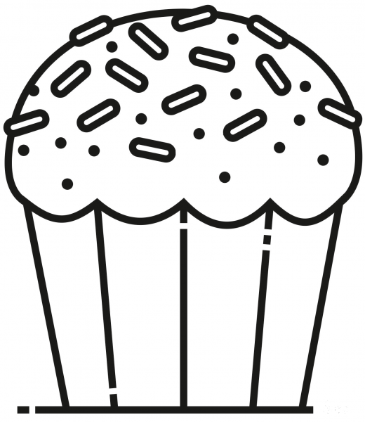 Muffin coloring page image