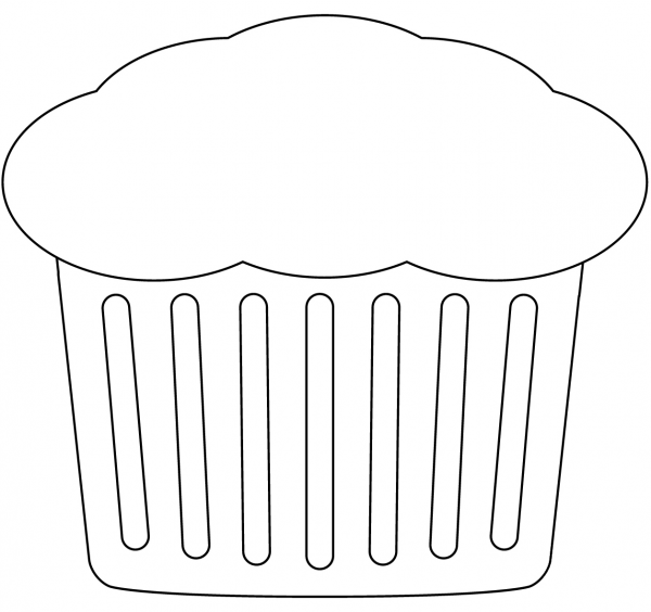 Muffin coloring page image