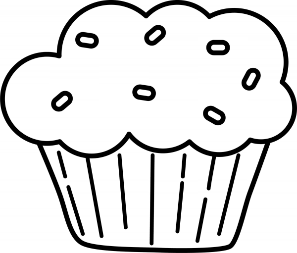 Muffin coloring page image
