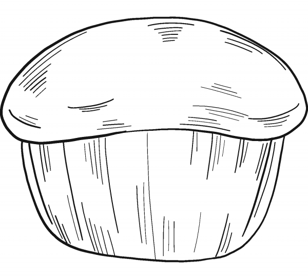 Muffin coloring page image