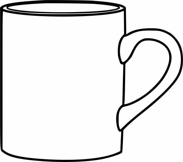 Mug coloring page image