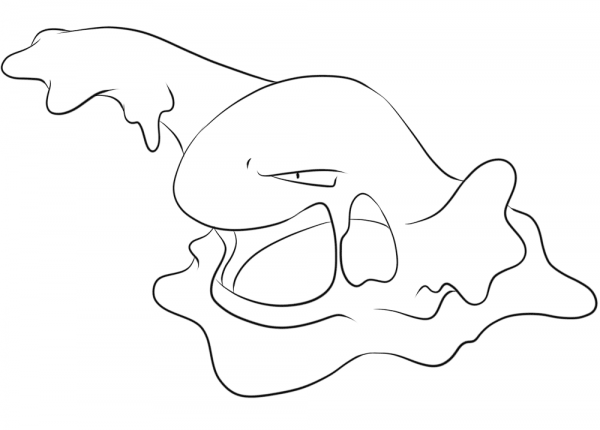 Muk coloring page image