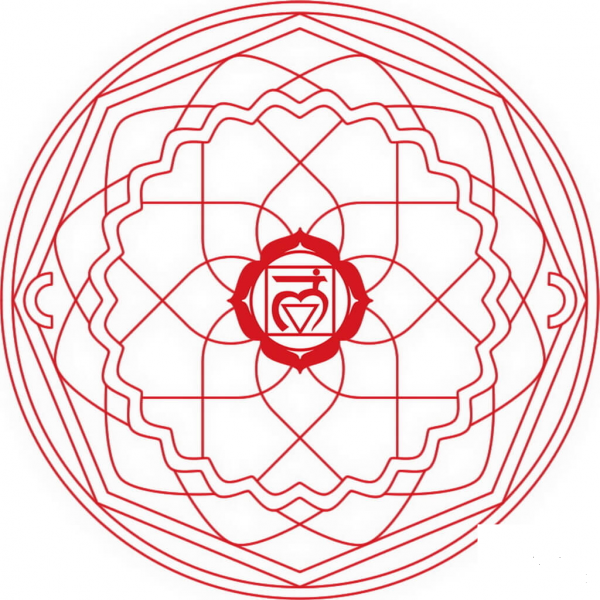 Muladhara Chakra Mandala coloring page image