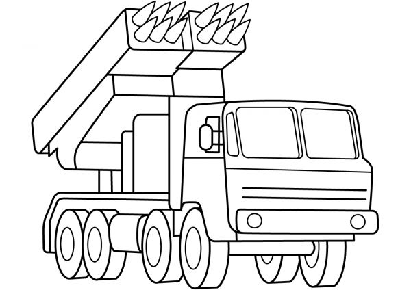 Multiple Rocket Launcher coloring page image