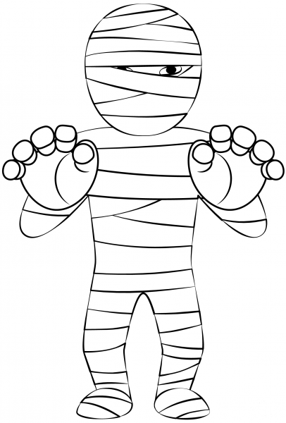 Mummy coloring page image