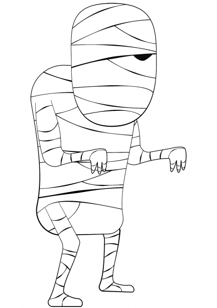 Mummy coloring page image