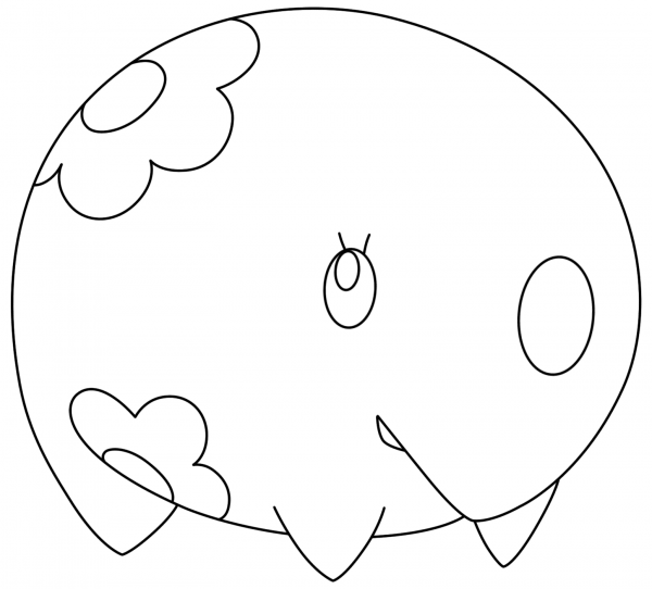 Munna Pokemon coloring page image
