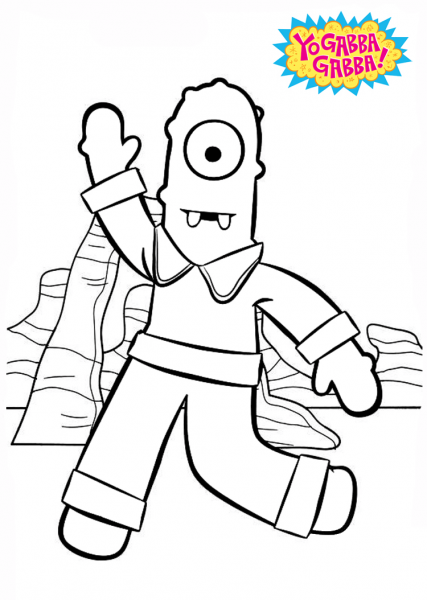 Muno Says Hi coloring page image