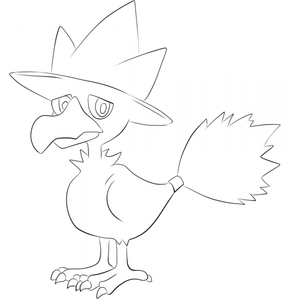 Murkrow coloring page image