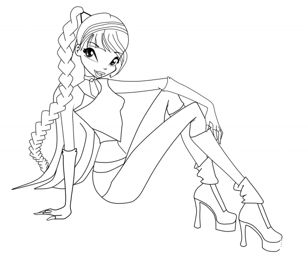 Musa Believix coloring page image