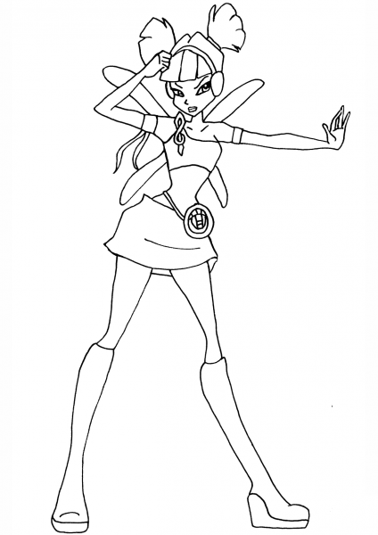 Musa Charmix coloring page image