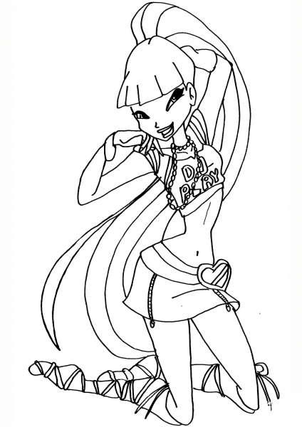 Musa Disco coloring page image
