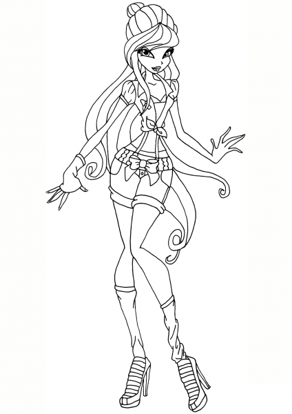 Musa Gardenia coloring page image