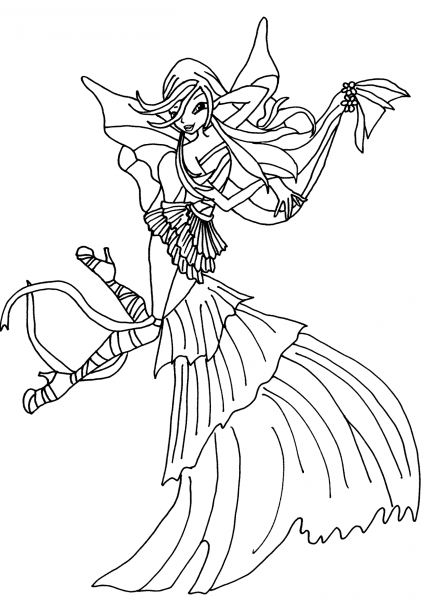 Musa Harmonix coloring page image