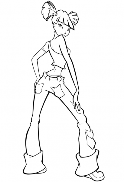 Musa In Nice Pants  coloring page image