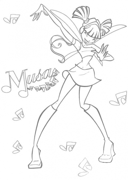 Musa Is Happy  coloring page image