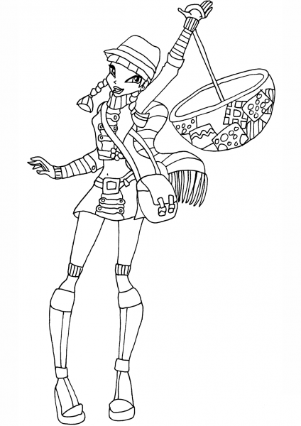 Musa Raincoat coloring page image