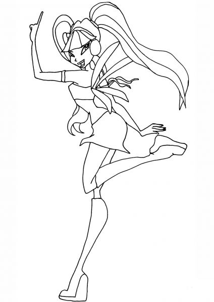 Musa Winx coloring page image