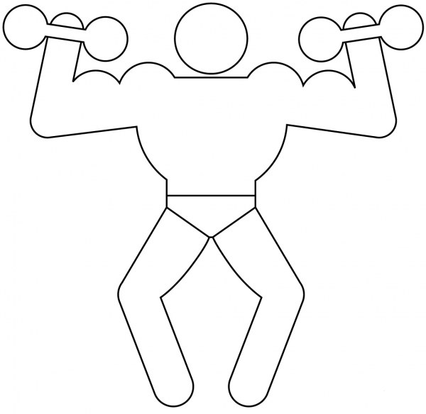 Muscle coloring page image