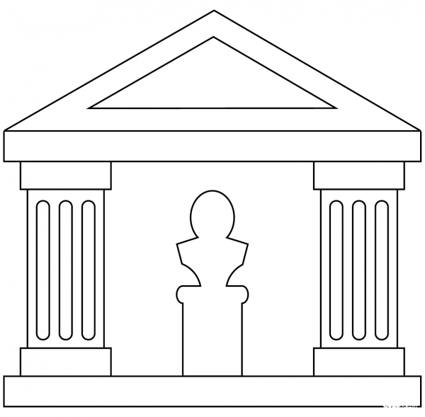 Museum coloring page image