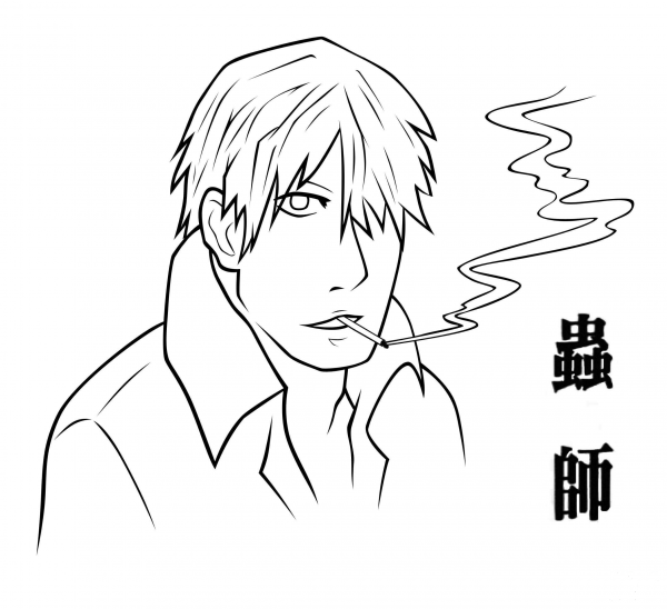 Mushi Master coloring page image
