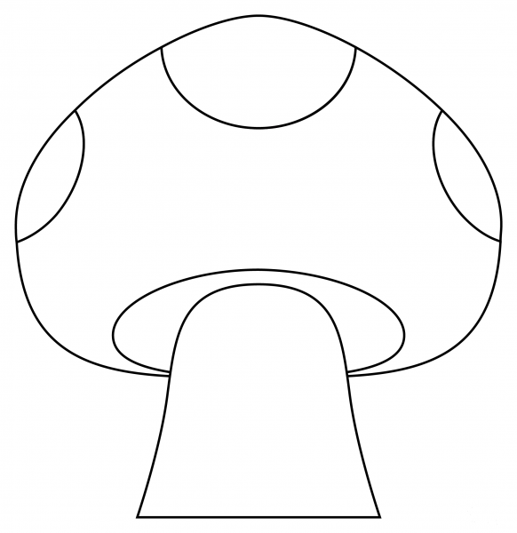 Mushroom coloring page image