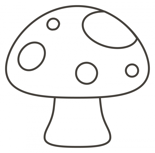 Mushroom coloring page image