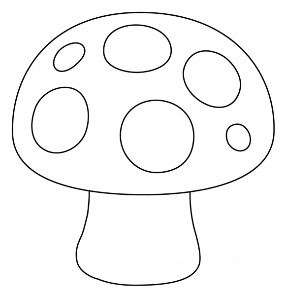 Mushroom Emoji coloring page - ColouringPages