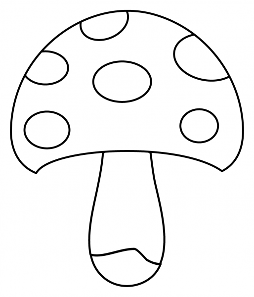 Mushroom Emoji coloring page image
