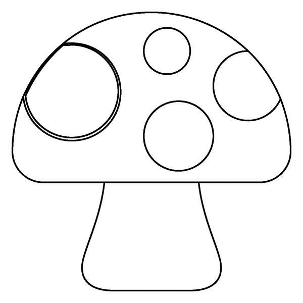 Mushroom Emoji coloring page image